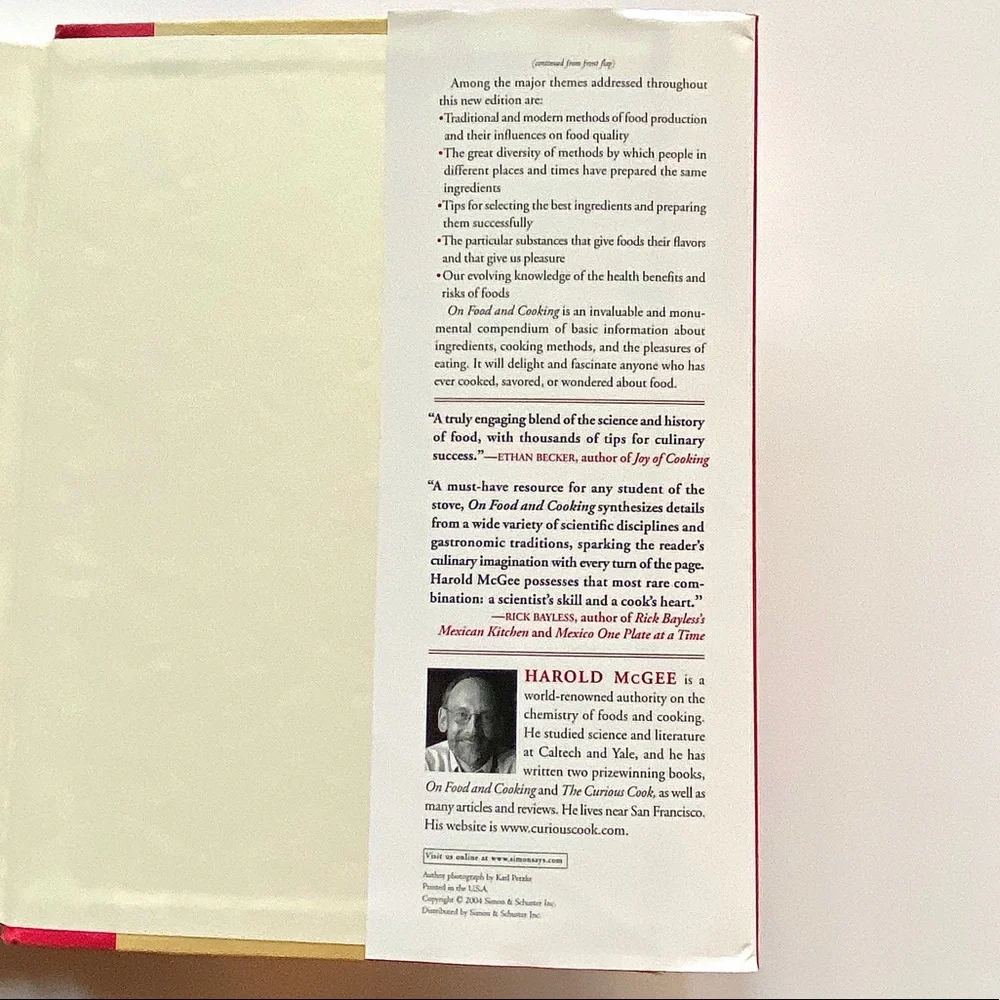 Harold McGee, On Food and Cooking, The Science & Lore of the Kitchen | Hard Copy